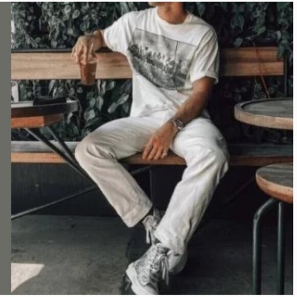 Acne Studio Men Ace slim jeans, White, Size 32/32 K40 - Picture 1 of 9